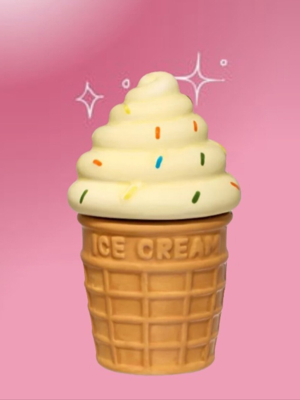 Ice Cream Cone Ceramic Jar